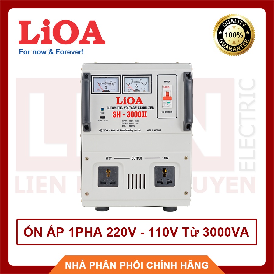 LIOA Ổn áp 1 pha 220V - 110V Từ 3000VA Hàng Việt Nam, chất lượng cao - BH 12 Tháng