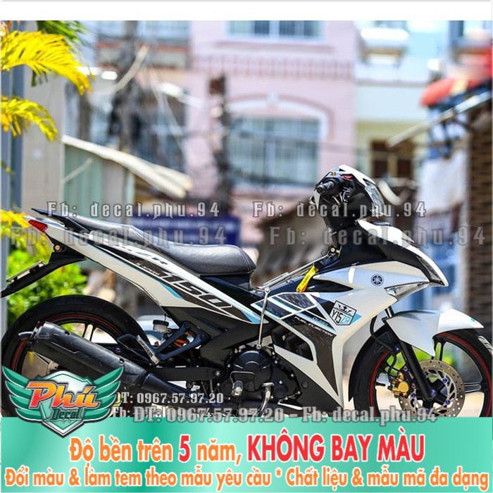 Tem rời EX 150 Y15 xe trắng (P) -1