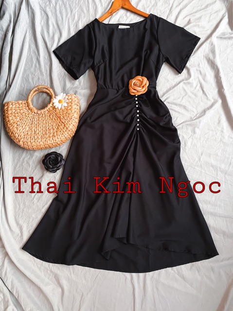 Đầm dự tiệc eo nhún chuổi