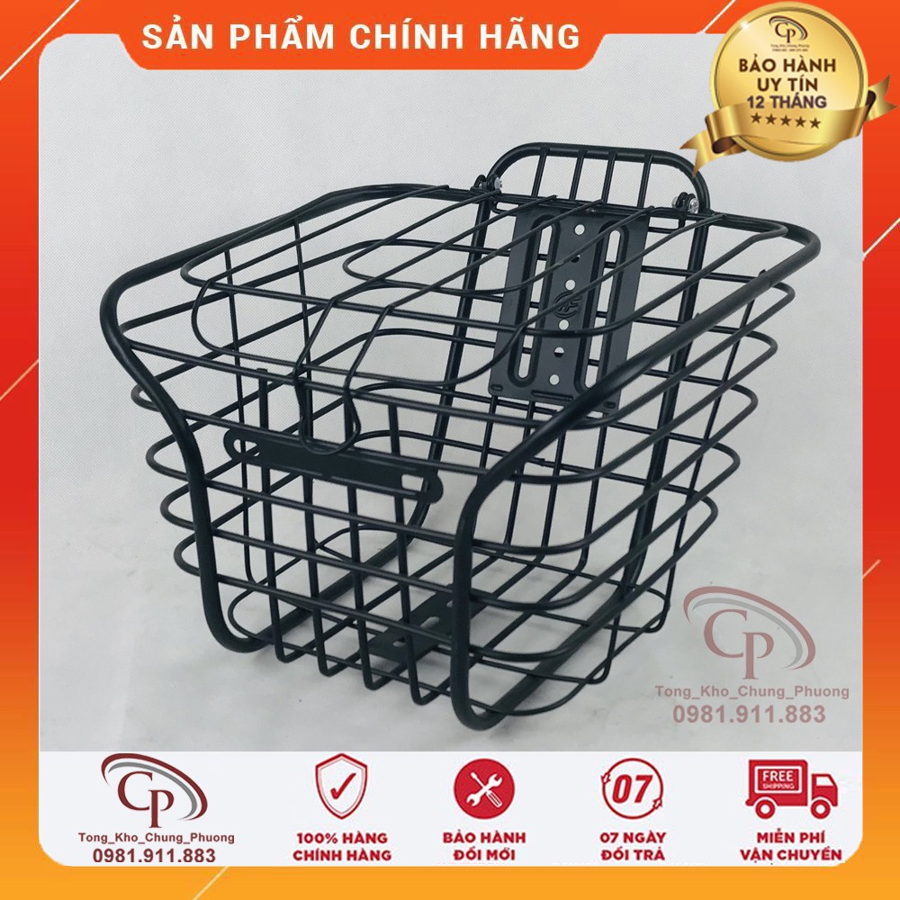 Giỏ xe đạp, Rổ sắt xe điện, Có nắp - Chắc chắn - Thời trang, Phù Hợp nhiều xe đạp, xe điện