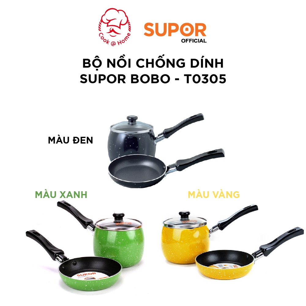 Bộ nồi chống dính Supor Bobo mini T0305