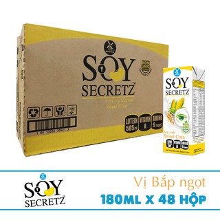 Thùng 48 hộp sữa đậu nành bắp ngọt Soy Secretz 180ml