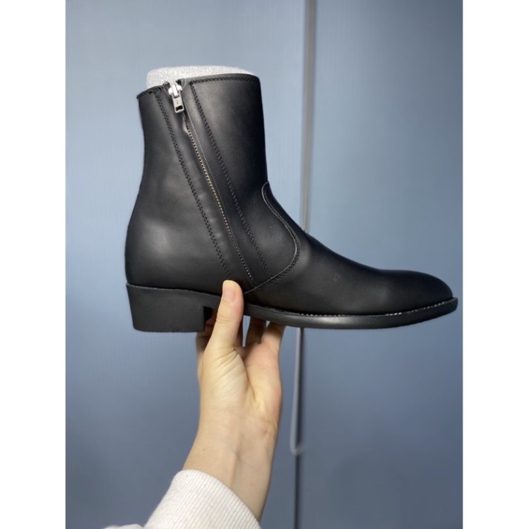 Giày Zip Boots thời trang nam chất liệu da bò độn 4.5cm | BigBuy360 - bigbuy360.vn