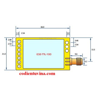 Mạch thu phái RF UART Lora SX1278 433Mhz 3000m