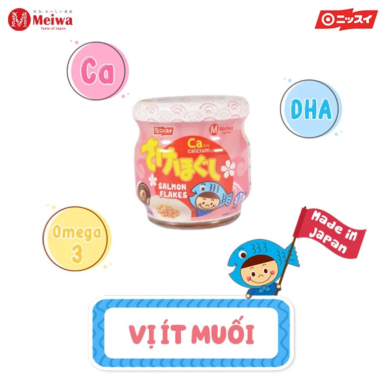 Ruốc cá hồi Meiwa vị ít muối 50g/lọ