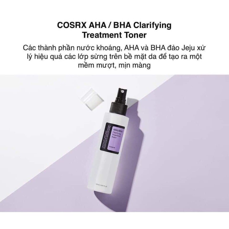 Nước cân bằng chứa AHA/BHA Clarifying Treatment Toner Cosrx