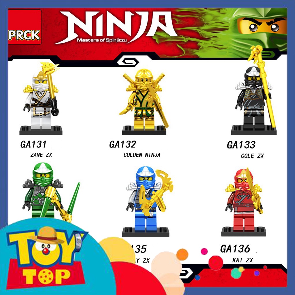 [Một con] Đồ chơi lắp ghép Ninja : Minifigure Ninjago nhân vật Kai Lloyd Zane Jay Cold ZX , Golden hãng PRCK