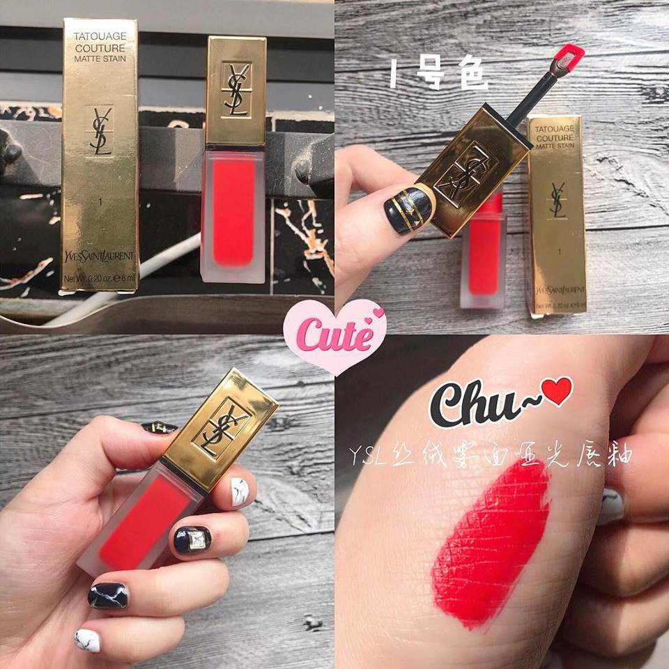 Son Kem Lì YSL Tatouage Couture Matte Stain #01