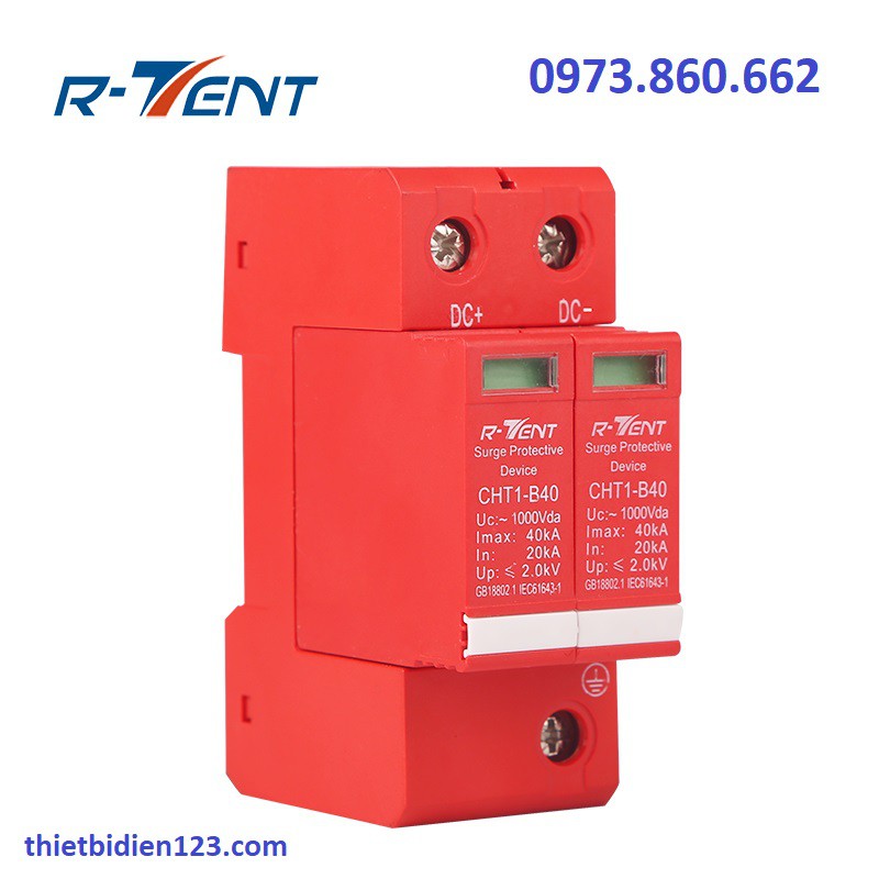 Chống sét lan truyền DC 2P 1000V Rtent