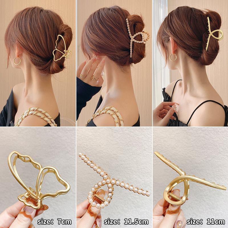 Kẹp tóc phong cách Hàn Quốc đính đá, ngọc trai xin xắn, dễ thương cho nữ