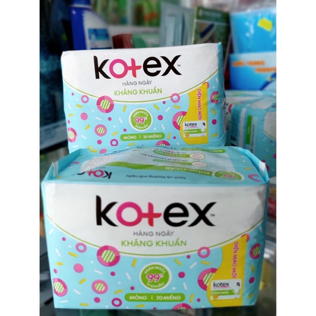 Băng Vệ Sinh Kotex Hằng Ngày Hương Tự Nhiên Kháng Khuẩn 20 miếng