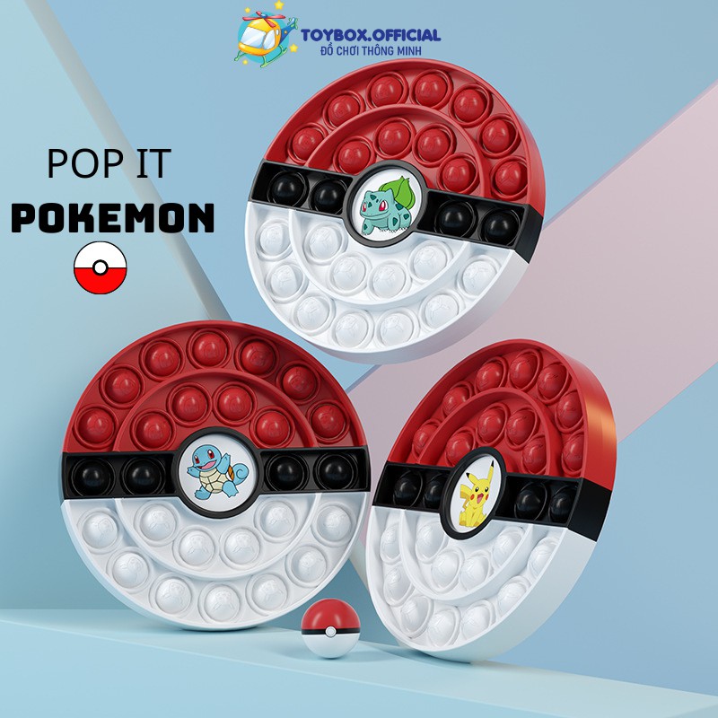 Đồ Chơi Pop It POKEMON, Đồ Chơi Xả Stress Cho Bé