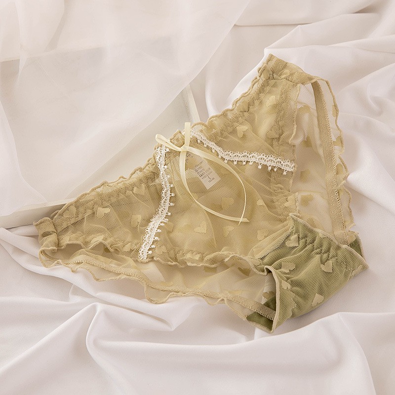 Quần lót nữ cotton ren lưới kháng khuẩn thoáng mát phối nơ xinh siêu tôn dáng 03