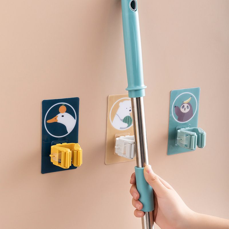 Móc Treo Cây Lau Nhà Màu Sắc Tương Phản Họa Tiết Hoạt Hình