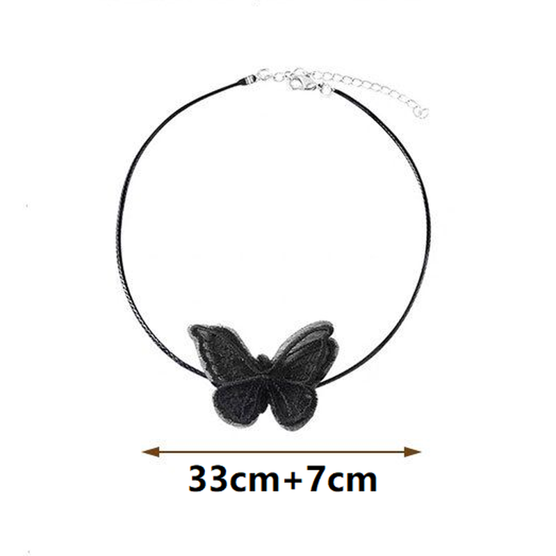 MANYUE Vòng cổ hình bướm phối ren thời trang xinh xắn cho nữ