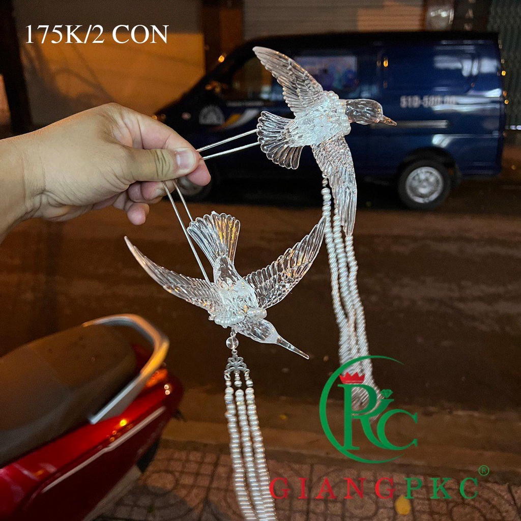 Bộ đôi chim én cài tóc cô dâu Giangpkc 8-2022  Phụ kiện cưới Giang biểu tượng của Hạnh Phúc SP2221660