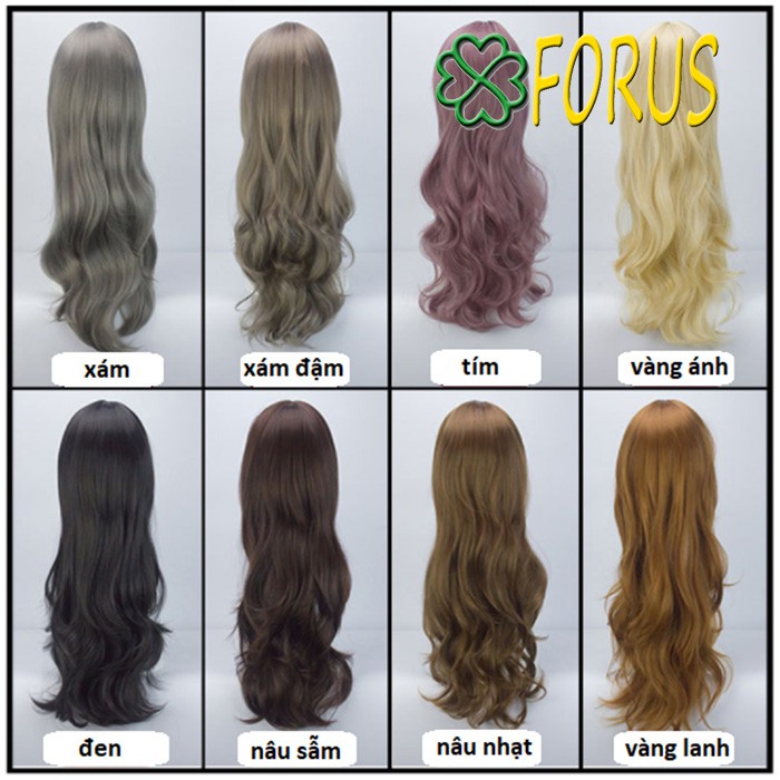 Tóc giả nữ nguyên đầu xoăn dài ❤️FREESHIP❤️ tóc cả đầu xoăn dài, tặng lưới chụp
