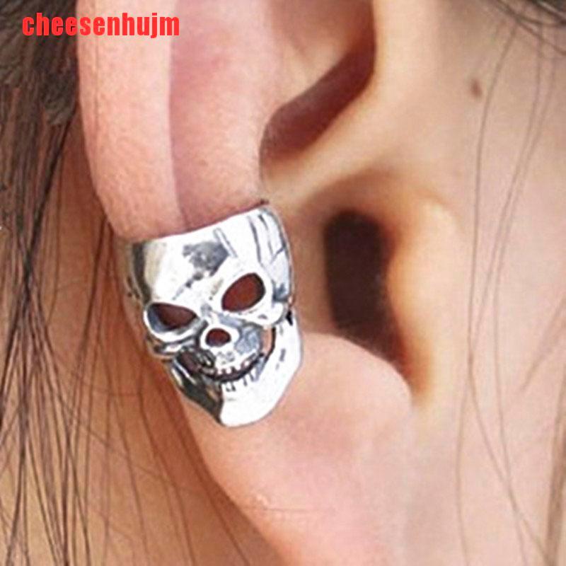 [cheesenhujm]1/2/4 pcs Fashion Gothic Punk Vintage Skull Ear Cuff Wrap Clip on Earring No Pie