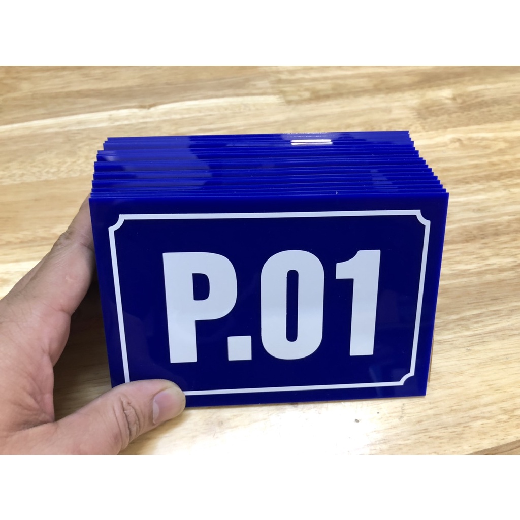 Biển số phòng mica đài loan