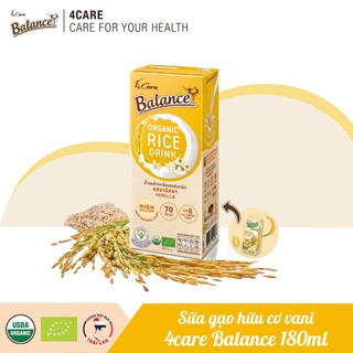 Sữa gạo hữu cơ vani 4Care Balance Organic 180ml