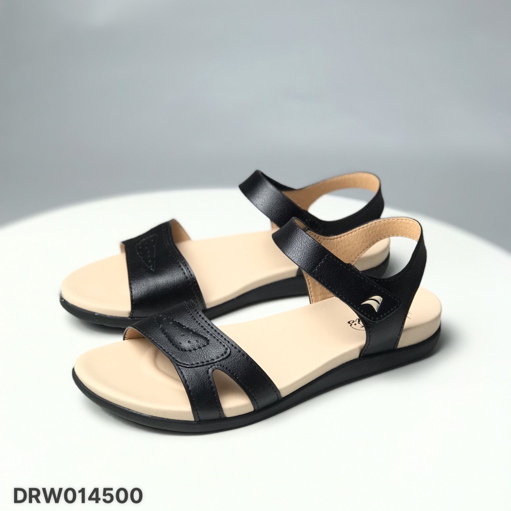 Sandal nữ ❤️FREESHIP❤️ Dép quai hậu học sinh trẻ trung đế bằng quai dán tiện lợi DRW014500
