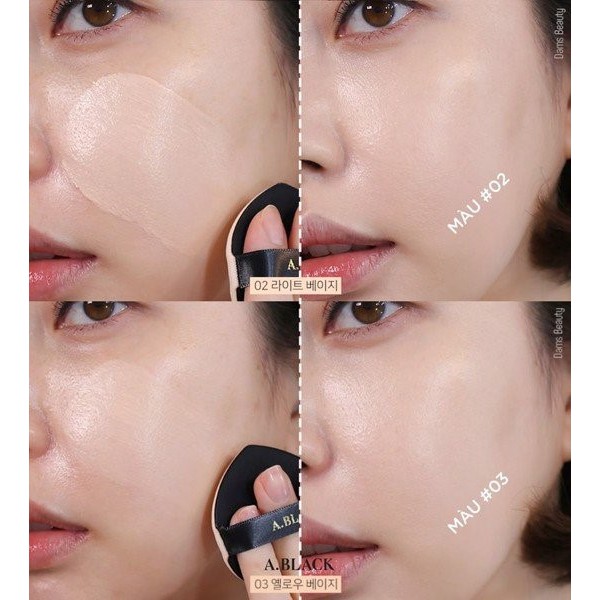 Phấn nước A Black All Day Perfect Cover Cushion SPF 47 PA++ HONGS BEAUTY | BigBuy360 - bigbuy360.vn