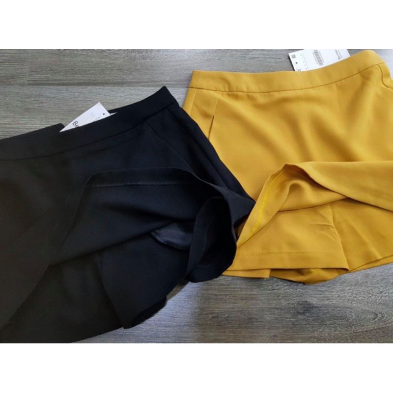 [AN MỘC] Quần Short đùi giả váy ống rộng màu Tím cho nữ