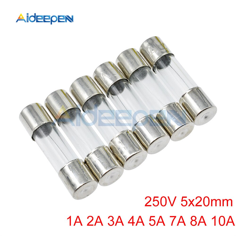 Set 10 Cầu Chì Ống Thủy Tinh 1a 2a 3a 4a 5a 7a 8a 10a | BigBuy360 - bigbuy360.vn