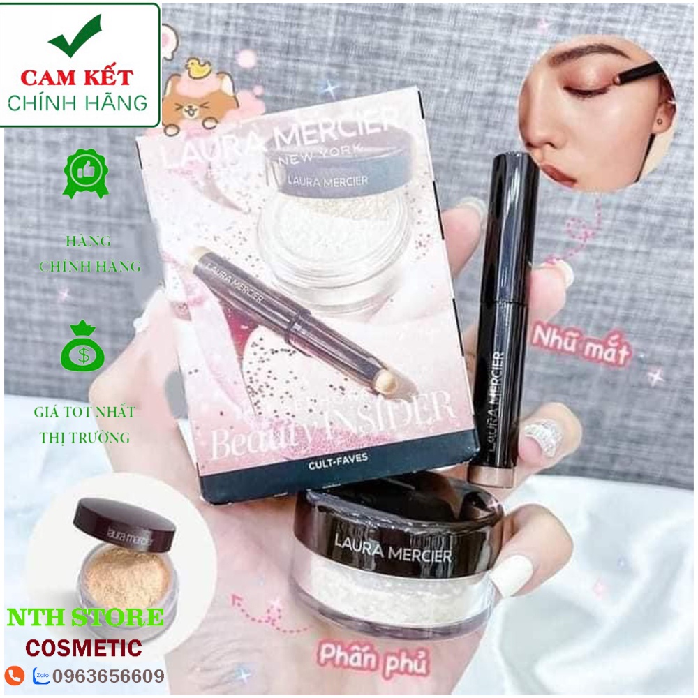 Phấn phủ Laura Mercier Sephora  kèm nhũ mắt,  chính hãng