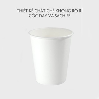 Lốc 50 Cốc giấy dùng 1 lần, cốc uống cafe ,Ly giấy uống nước