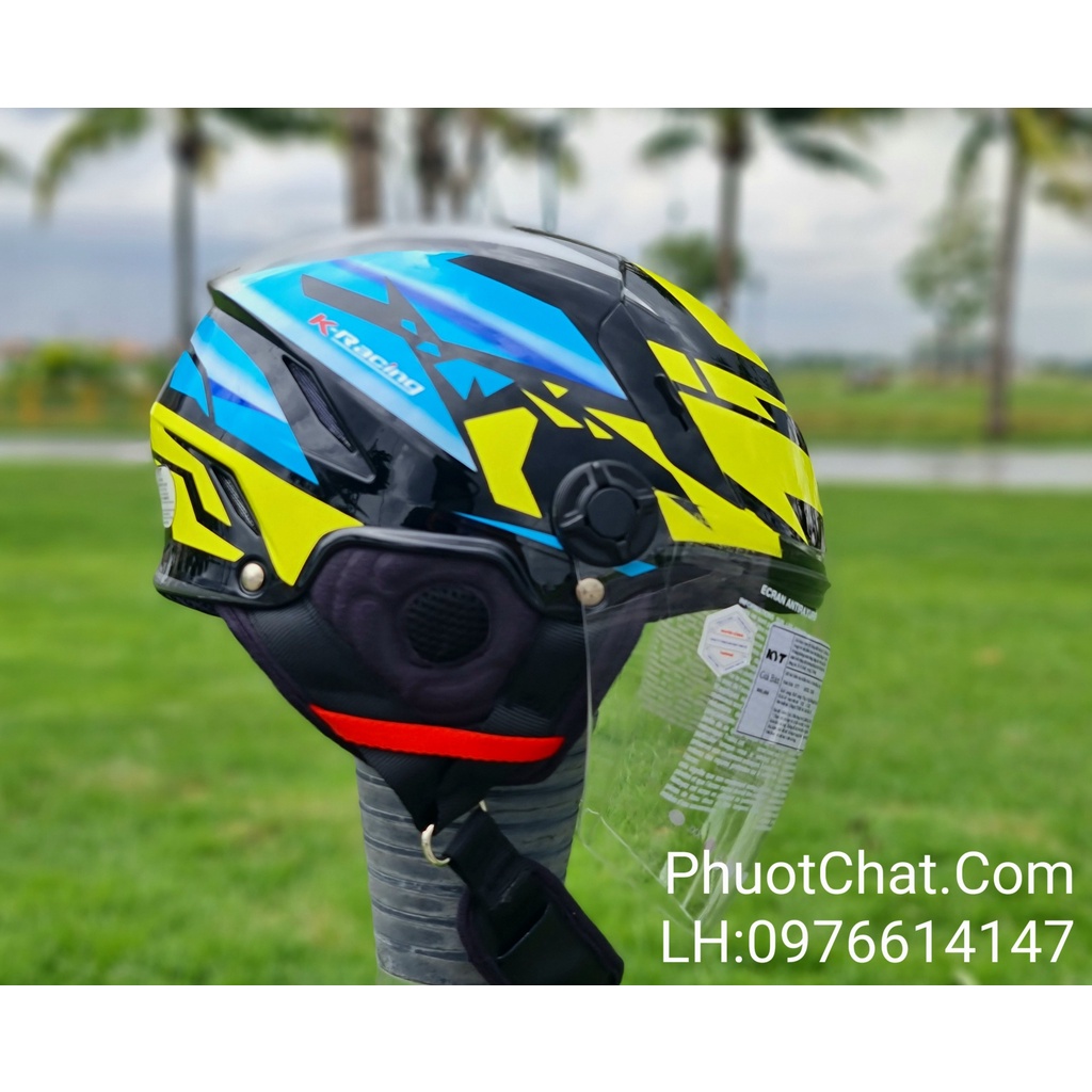 Nón bảo hiểm 1/2 KYT Tiger Jet cao cấp chính hãng
