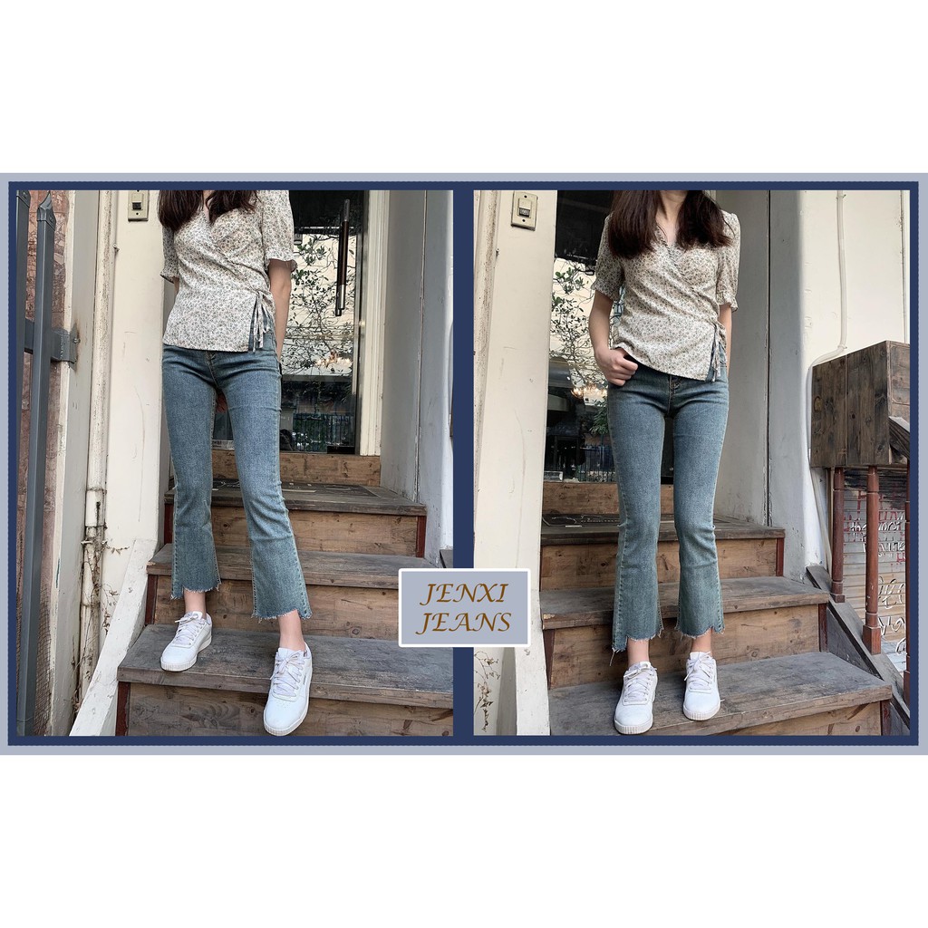Quần jeans ống loe co giãn S036