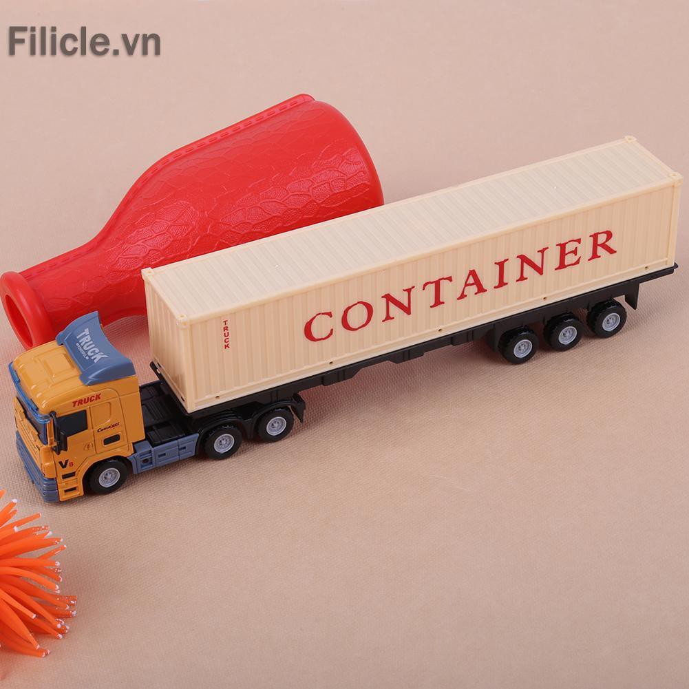 Đồ chơi 1:43 Alloy Construction Vehicle Model Simulation Container Truck Model Toy