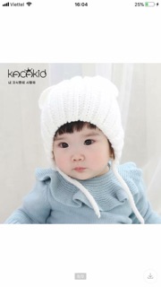 Mũ len gấu kicakid (ảnh thật)