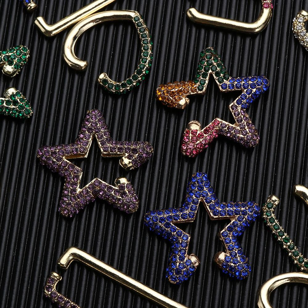 Khuyên Tai Hình Trái Tim Ngôi Sao Không Xỏ Lỗ Thời Trang