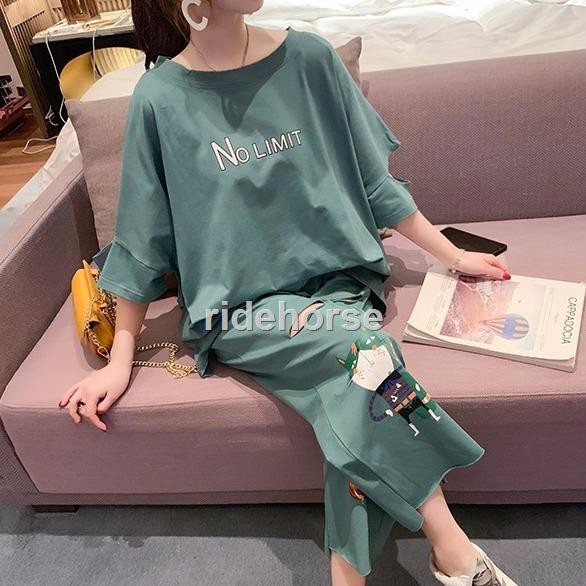 Vận chuyển hàng hóa☋Set quần ống rộng + áo kiểu dáng đơn giản trẻ trung dành cho nữ