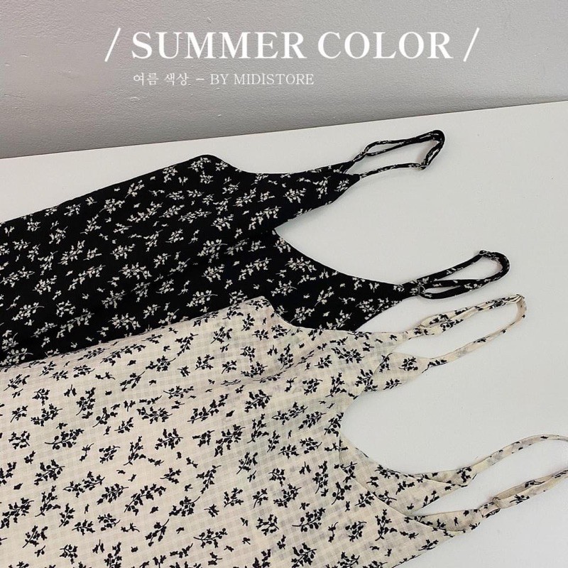 Váy hai dây hoa nhí hàng QC xịn - Liyeclothes