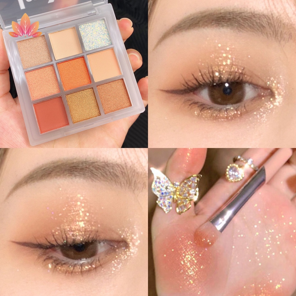 Bảng Phấn Mắt Nhũ Lì 9 Ô Vuông Lameila Baby BB1 P52 Dikalu YR JP5