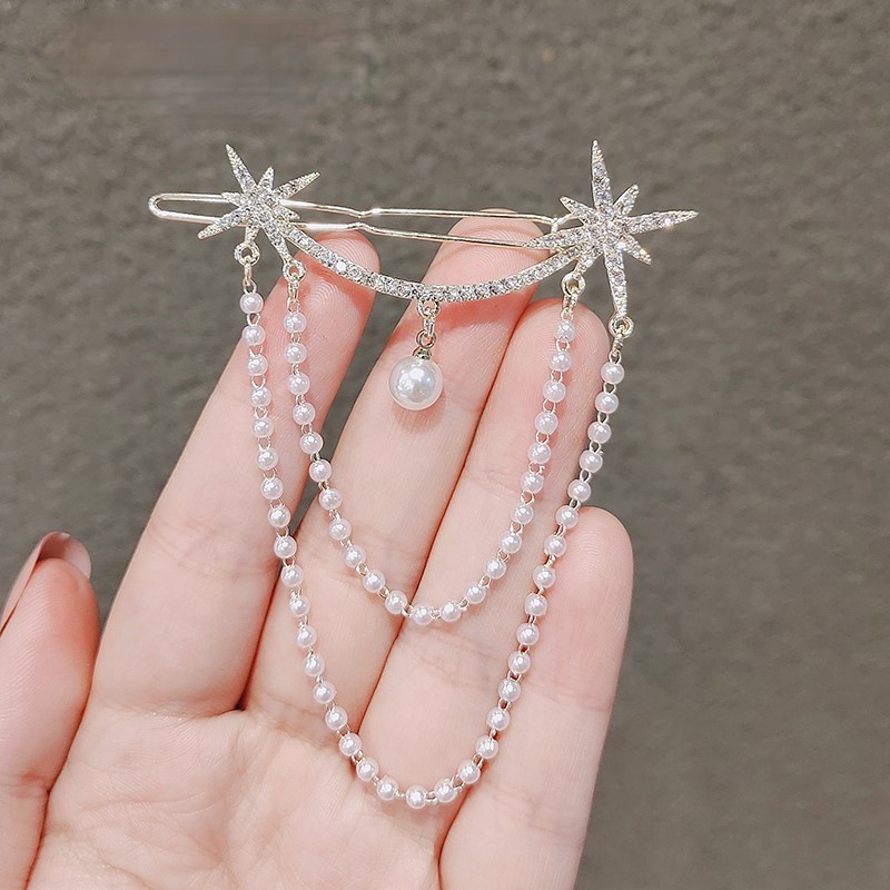 Kẹp tóc tua rua hình ngôi sao thanh lịch cho nữ