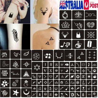Set 129 miếng hình xăm henna tạm thời tiện dụng
