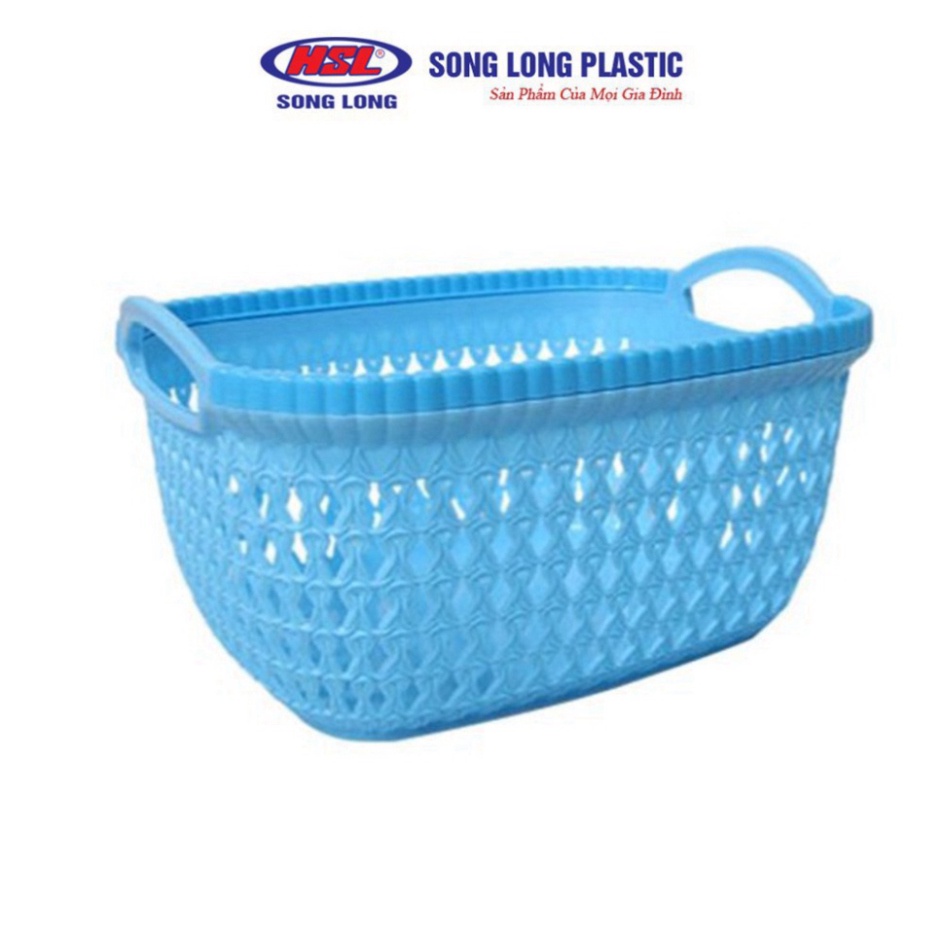 Giỏ Nhựa Giả Mây, Rổ Nhựa Đựng Đồ Đựng Hoa Quả Song Long