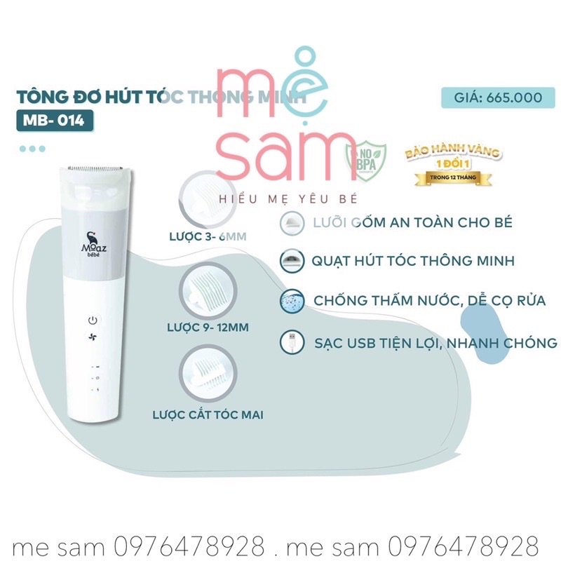 Tông đơ Moazbebe(MB 014)