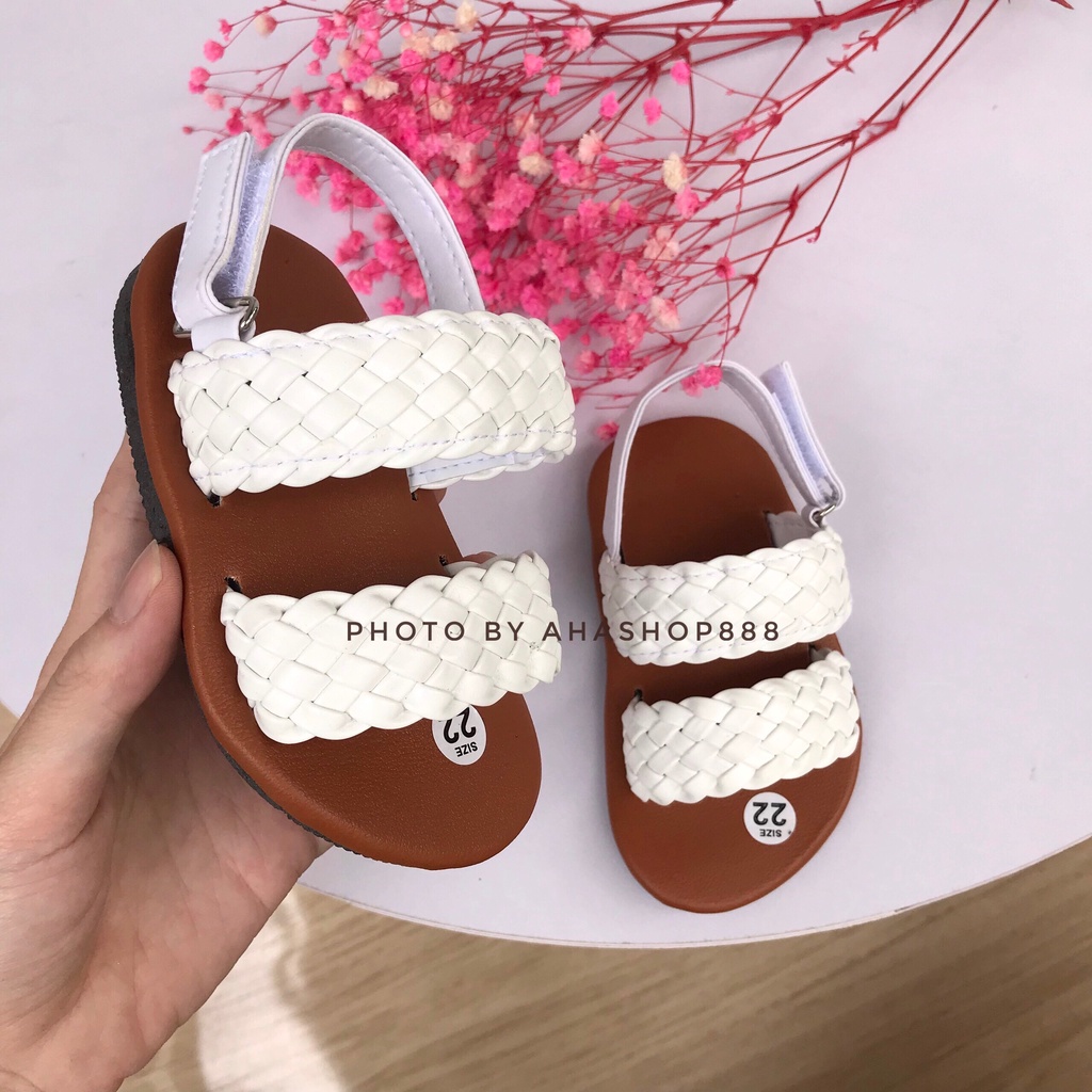 Sẵn Dép Sandal Dép Quai Hậu Hai Quai Ngang Tết Cực Xinh Cho Bé Gái 1-3 Tuổi K114