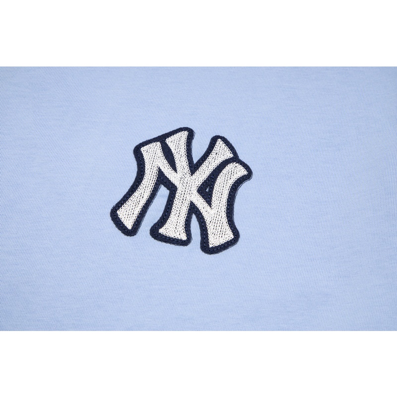 ❤❀  ❤ Áo Thun Cotton Tay Ngắn Thêu Họa Tiết MLB NY Thời Trang Cho Cặp Đôi
