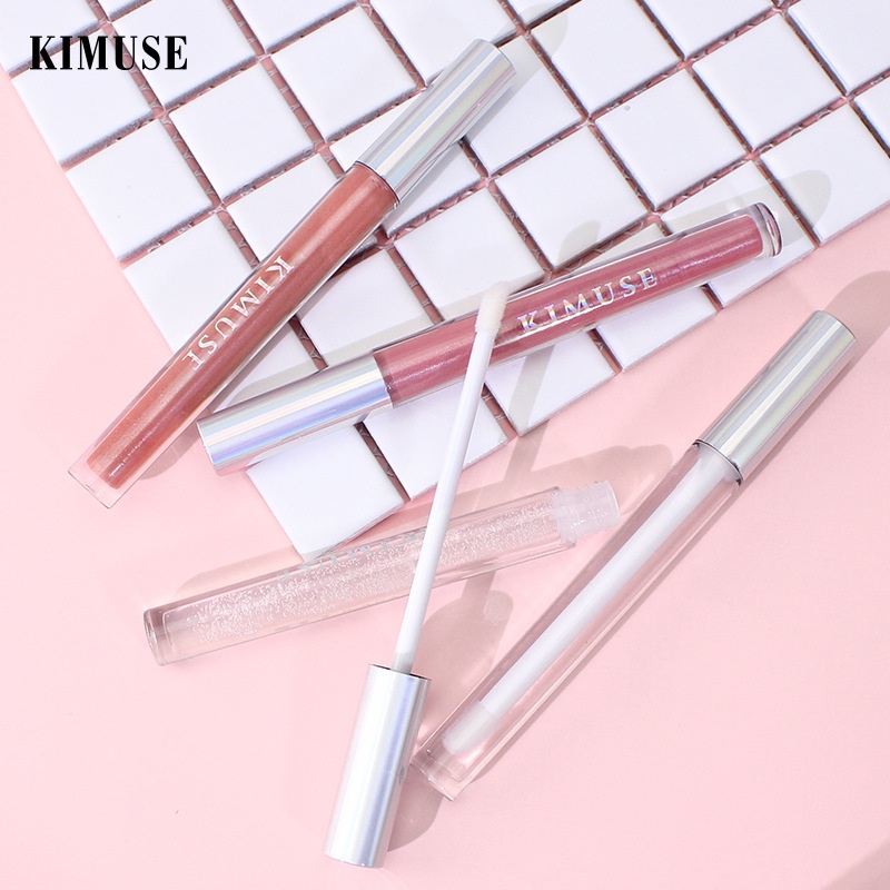 Son bóng kimuse dưỡng ẩm chăm sóc môi 4 màu tùy chọn