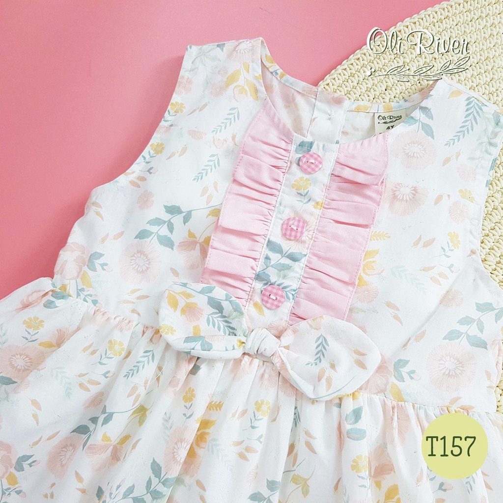 Váy hoa bèo ngực phối nơ