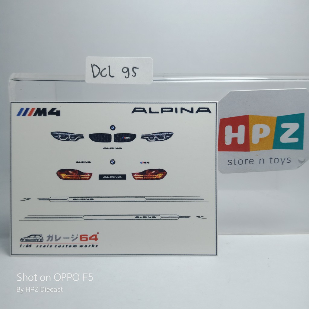 Bộ đề can Hotwheels trong suốt DCL95 cho BMW M4 Alpina