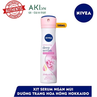 [Mã giảm giá tích lũy] Xịt Ngăn Mùi Trắng Da Nivea Whitening Deep Serum Spray 150ml