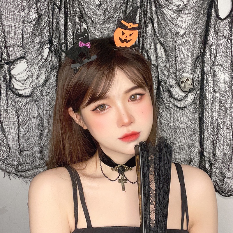 Kẹp TóC HìNh Bí Ngô Halloween Dễ Thương