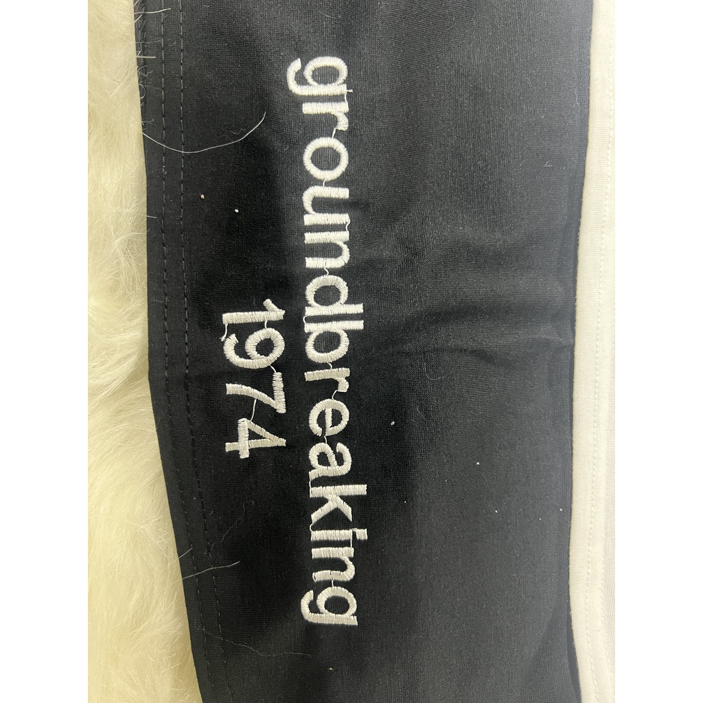 Set áo crt 2 món thêu groundbreaking 1974 nữ - Bộ áo croptop tay lỡ mix áo dáng cộc 2 màu ĐEN | TRẮNG ulzzang